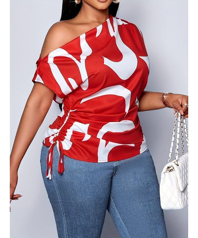 jkthpu-45 Plus Size - Women'S Plus Size Elegant Off-Shoulder