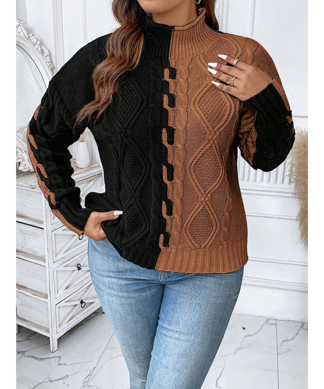 KissICON Plus Size, Women's Plus Size Elegant Oversized Sweater