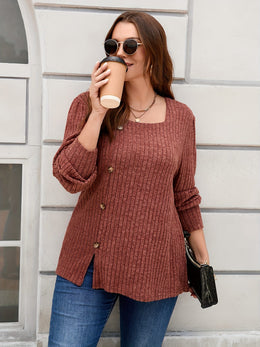 jkthpu-45 Plus Size - Women'S Plus Size Elegant Square