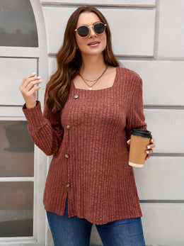 jkthpu-45 Plus Size - Women'S Plus Size Elegant Square