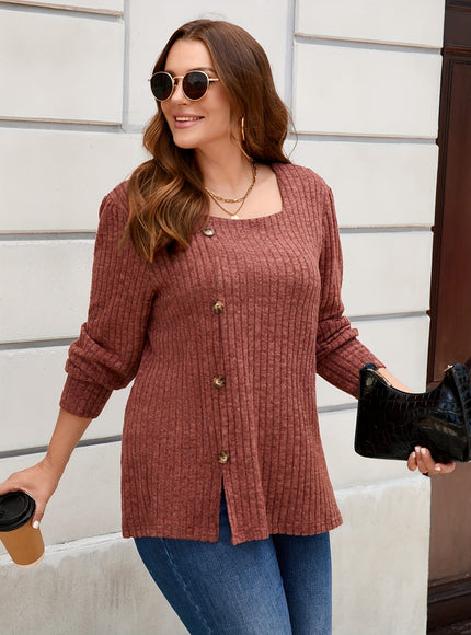jkthpu-45 Plus Size - Women'S Plus Size Elegant Square