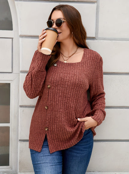 jkthpu-45 Plus Size - Women'S Plus Size Elegant Square