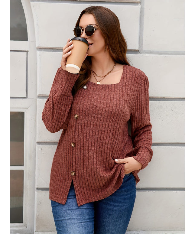 jkthpu-45 Plus Size - Women'S Plus Size Elegant Square