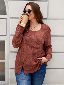 jkthpu-45 Plus Size - Women'S Plus Size Elegant Square