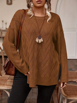 jkthpu-45 Plus Size, Women's Plus Size Elegant Sweater -