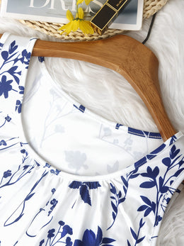 jkthpu-45 Plus Size, Women's Plus Size Floral Print Tank