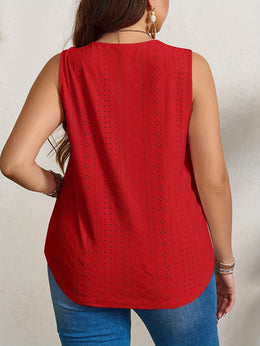 KissICON Plus Size, Women's Plus Size Friendly Sleeveless Blouse