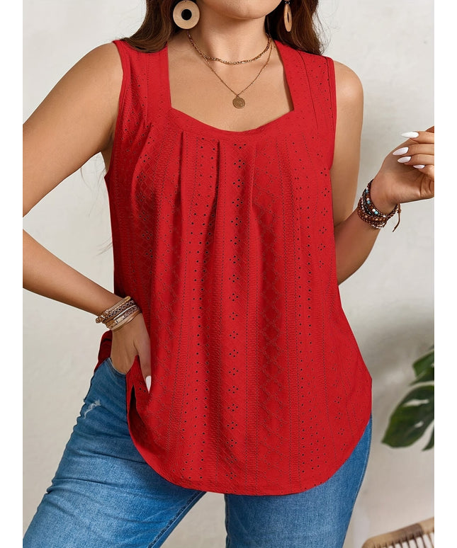 KissICON Plus Size, Women's Plus Size Friendly Sleeveless Blouse