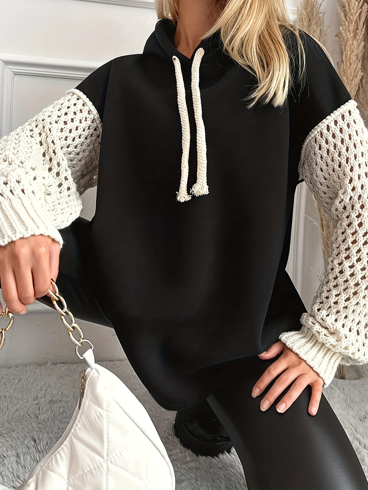 jkthpu-45 Plus Size, Women's Plus-Size Hoodie - Black &
