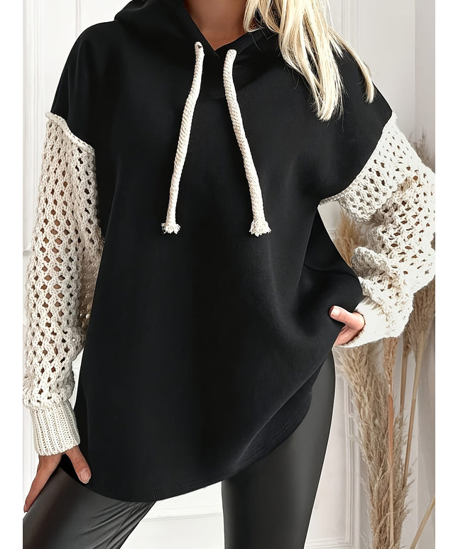 jkthpu-45 Plus Size, Women's Plus-Size Hoodie - Black &