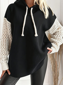 jkthpu-45 Plus Size, Women's Plus-Size Hoodie - Black &