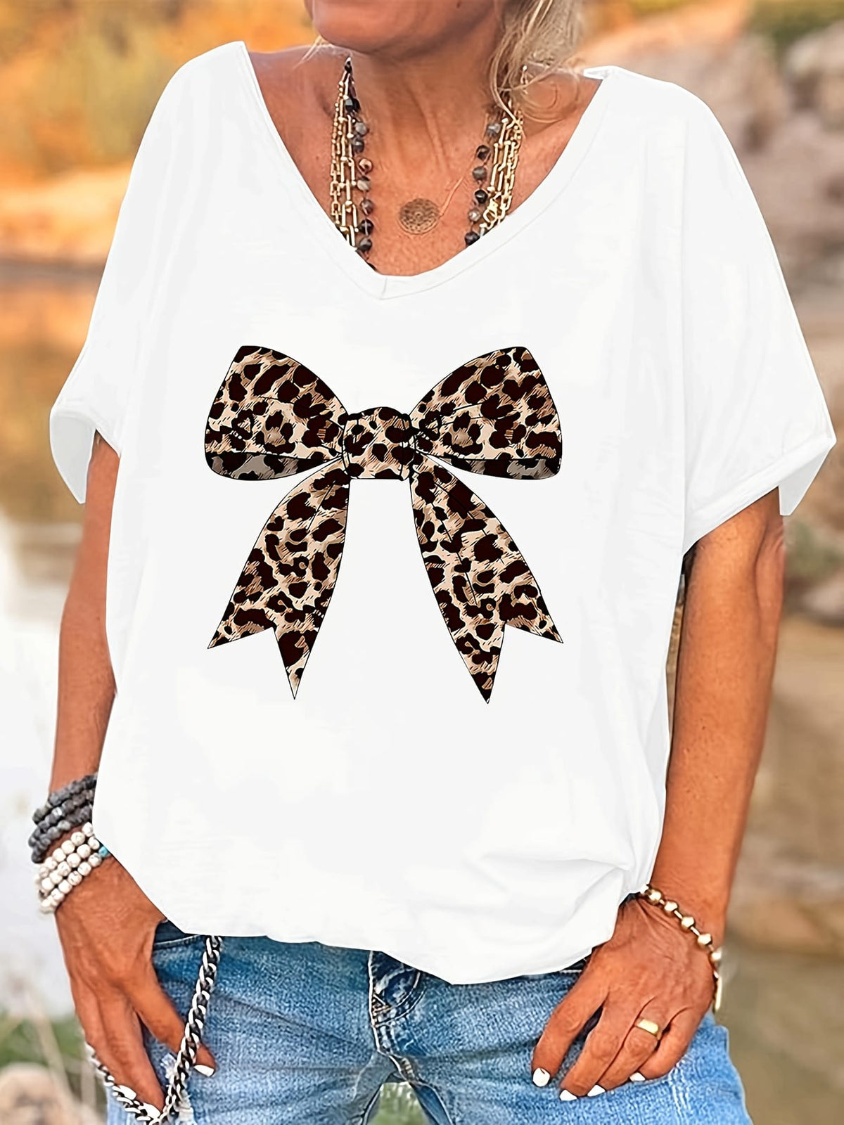 jkthpu-45 Plus Size - Women'S Plus Size Leopard Print