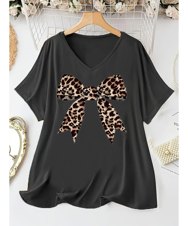 jkthpu-45 Plus Size - Women'S Plus Size Leopard Print