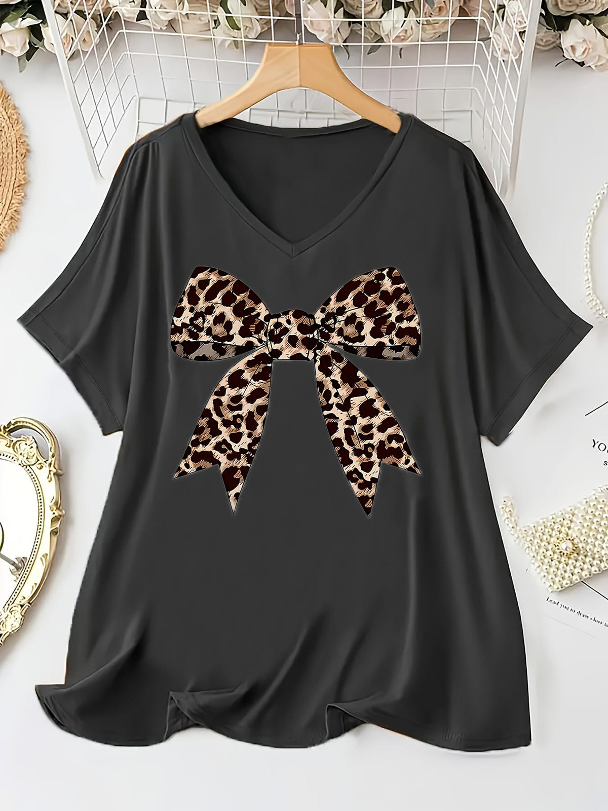 jkthpu-45 Plus Size - Women'S Plus Size Leopard Print
