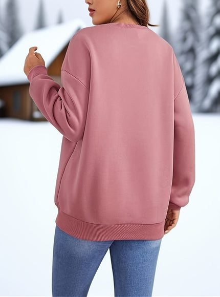 jkthpu-45 Plus Size - Women'S Plus Size Pink Sweatshirt