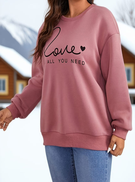 jkthpu-45 Plus Size - Women'S Plus Size Pink Sweatshirt