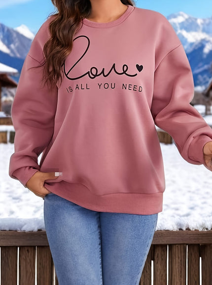 jkthpu-45 Plus Size - Women'S Plus Size Pink Sweatshirt