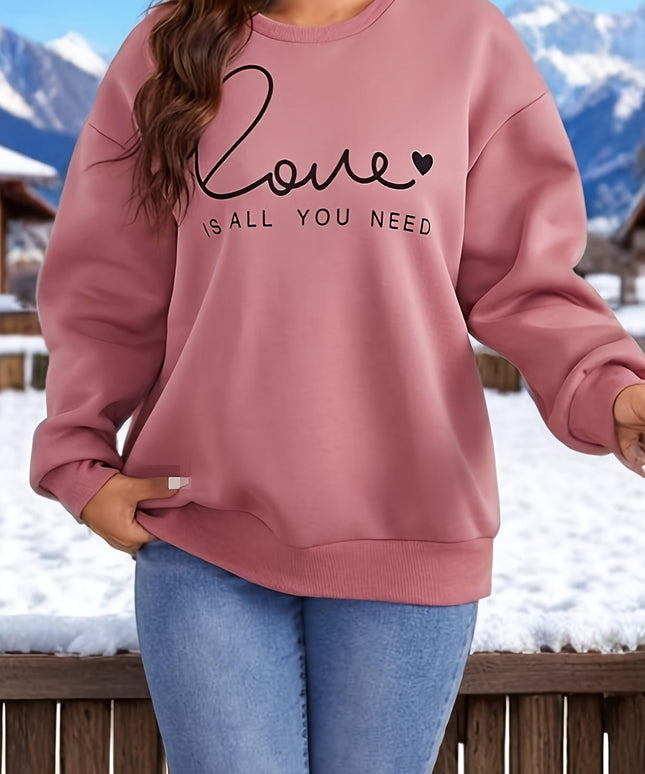 jkthpu-45 Plus Size - Women'S Plus Size Pink Sweatshirt
