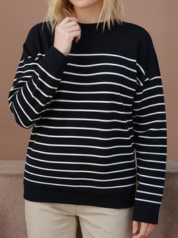 jkthpu-45 Plus Size, Women's Plus Size Round Neck Long