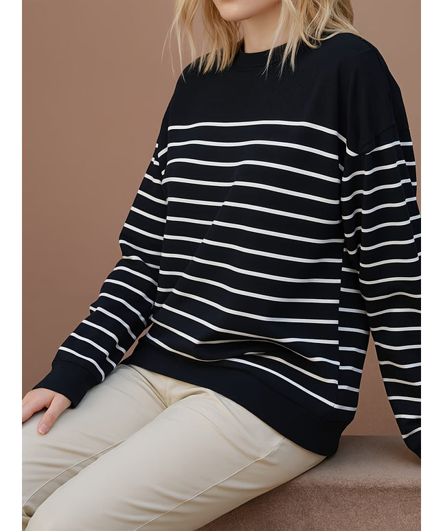 jkthpu-45 Plus Size, Women's Plus Size Round Neck Long