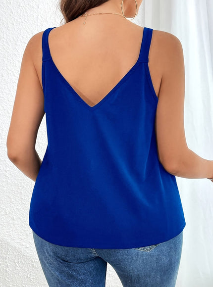 jkthpu-45 Plus Size, Women's Plus Size Sleeveless Top -