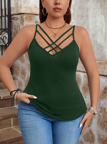 KissICON Plus Size, Women's Plus Size Tops - Beige/Black/,