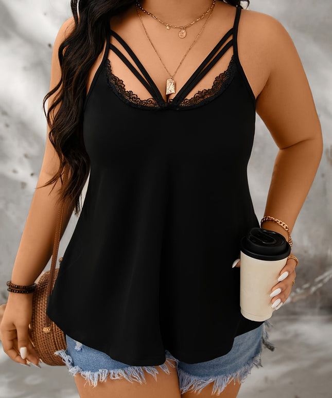 KissICON Plus Size Women's Slingback Tank Top - Off