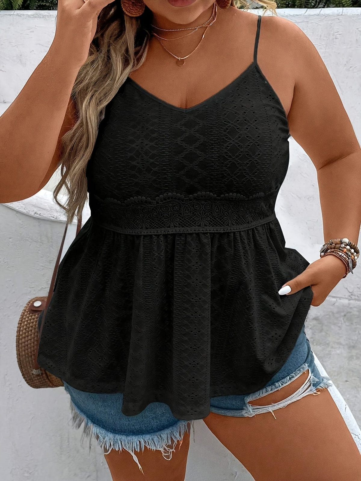 KissICON Plus Size Women's V-Neck Sleeveless Top - Breathable