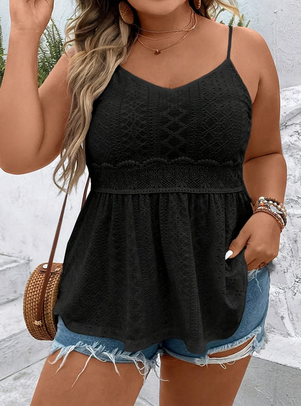 KissICON Plus Size Women's V-Neck Sleeveless Top - Breathable