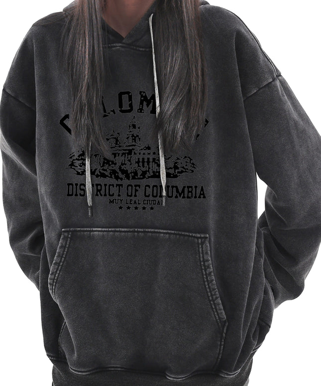 jkthpu-45 Plus Size - Women'S Vintage Washed Red Hoodie