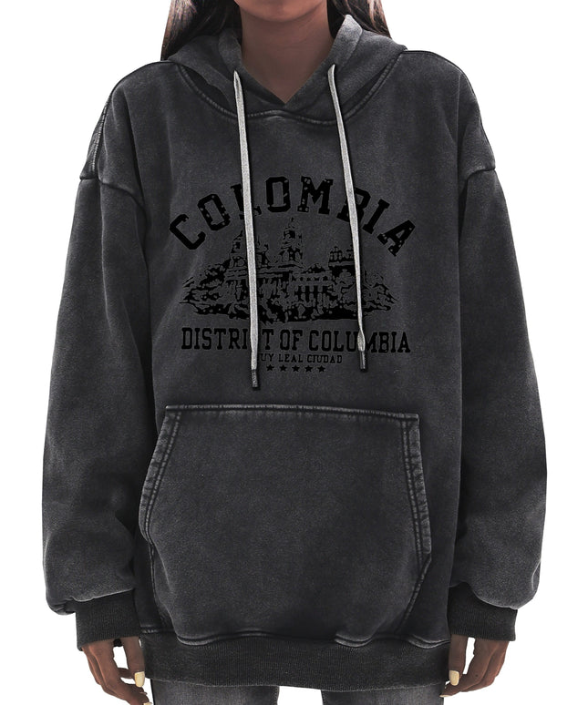 jkthpu-45 Plus Size - Women'S Vintage Washed Red Hoodie