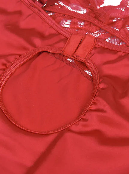 KissICON Plus size women sexy lingerie nightgowns and sleepshirts babydoll chemise with G-String from M-5XL