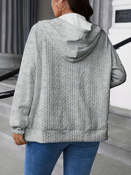 jkthpu-45 Plus Size -zipper jacket