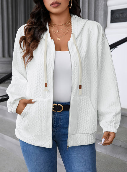 jkthpu-45 Plus Size -zipper jacket