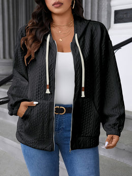 jkthpu-45 Plus Size -zipper jacket