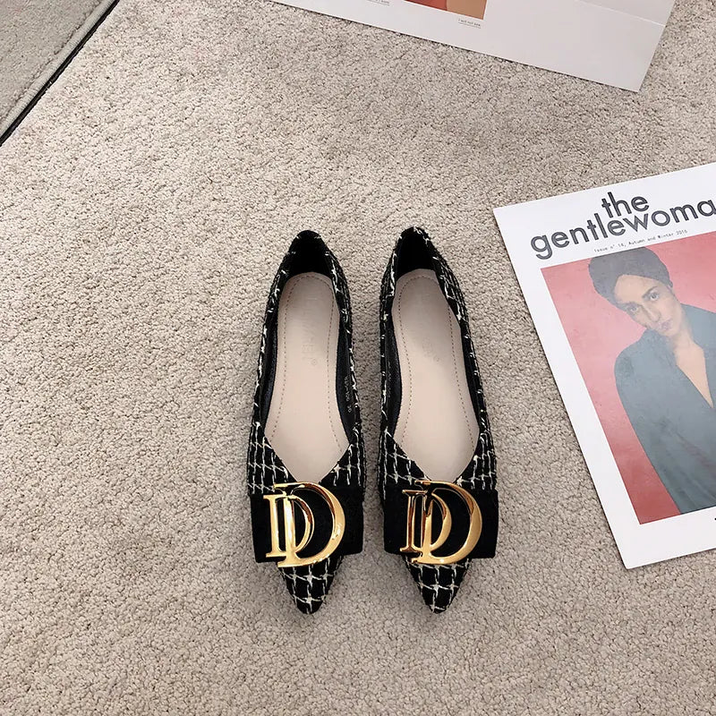KissICON Pointed Flat Shoes for Women's New Boat Shoes