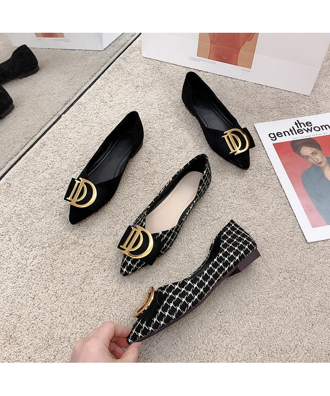 KissICON Pointed Flat Shoes for Women's New Boat Shoes