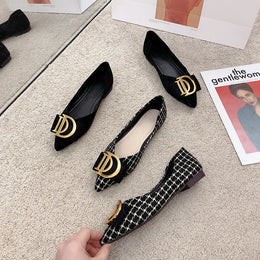 KissICON Pointed Flat Shoes for Women's New Boat Shoes