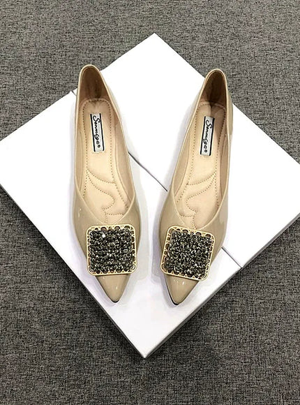 KissICON Pointed toe flat shoes women 2021 summer women's