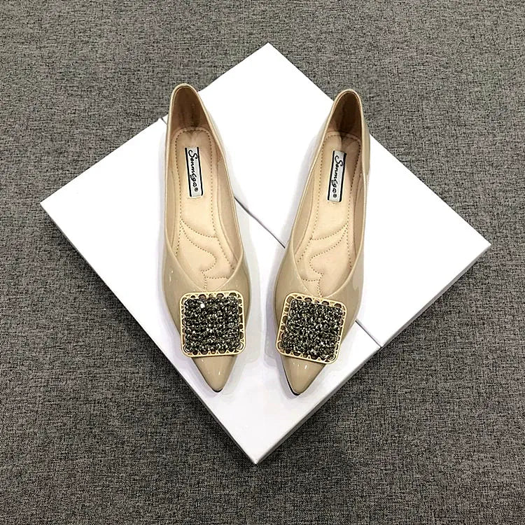 KissICON Pointed toe flat shoes women 2021 summer women's