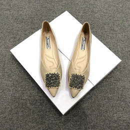 KissICON Pointed toe flat shoes women 2021 summer women's