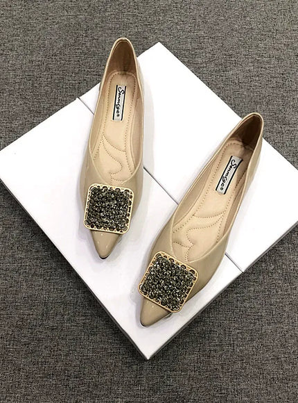 KissICON Pointed toe flat shoes women 2021 summer women's