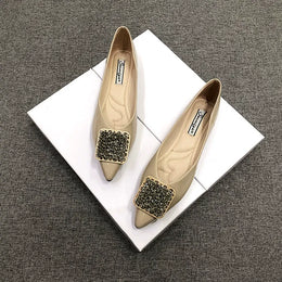 KissICON Pointed toe flat shoes women 2021 summer women's