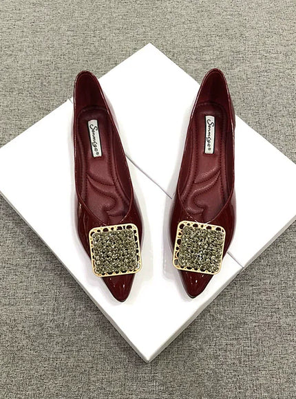 KissICON Pointed toe flat shoes women 2021 summer women's