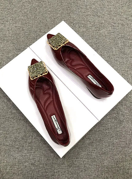 KissICON Pointed toe flat shoes women 2021 summer women's