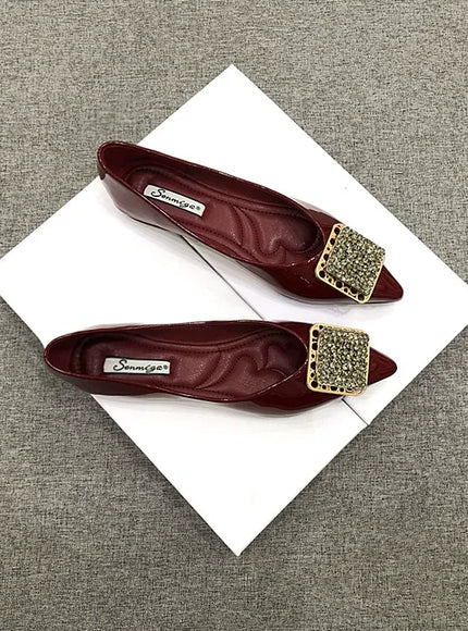 KissICON Pointed toe flat shoes women 2021 summer women's