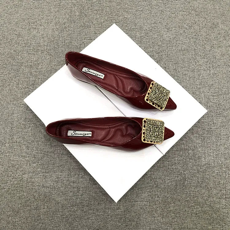 KissICON Pointed toe flat shoes women 2021 summer women's