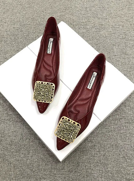 KissICON Pointed toe flat shoes women 2021 summer women's