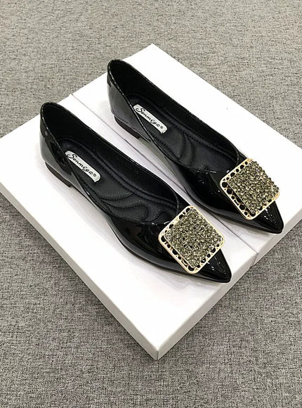 KissICON Pointed toe flat shoes women 2021 summer women's