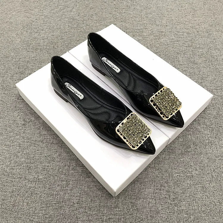 KissICON Pointed toe flat shoes women 2021 summer women's